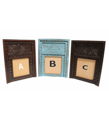 55x42 cm massivholz handgeschnitzte Landhaus Rahmen Bilderrahmen Spiegelrahmen Afghanistan Nuristan -23