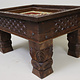 80x60 cm cm antique-look orient colonial solid wood hand-carved  table  Coffee Table   from Afghanistan nuristan 23-4