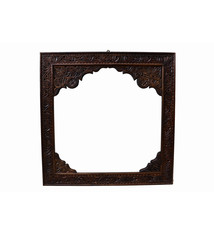 100x100 cm Hand Carved orient vintage wooden Frame picture frame mirror frame  from Afghanistan Nuristan No-23