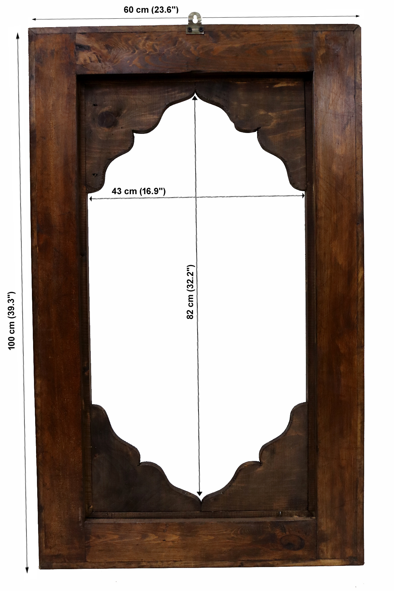 100x60 cm massivholz handgeschnitzte Landhaus Rahmen Bilderrahmen Spiegelrahmen Afghanistan Nuristan -23