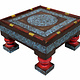 50x50 cm cm antique-look orient colonial solid wood hand-carved  table  Coffee Table stool  from Afghanistan  shabby