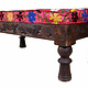 orientalische handgeschnitzte Massivholz orient ottoman Polsterbank Sessel sofa Bank Stuhl Couch Hocker Sitzbank mit Suzani Polsterung 23B