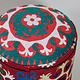 Vintage orientalische luxuriöse Suzani Hocker Stuhl Sitzhocker Sitzkissen cushion Stool Pouf mit antike Suzani Polsterung Afghanistan 23/C