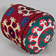 Vintage oriental luxurious Suzani stool chair stool seat cushion cushion stool pouf with antique Suzani upholstery Afghanistan 23/C