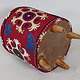 Vintage orientalische luxuriöse Suzani Hocker Stuhl Sitzhocker Sitzkissen cushion Stool Pouf mit antike Suzani Polsterung Afghanistan 23/C