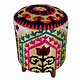 Vintage orientalische luxuriöse Suzani Hocker Stuhl Sitzhocker Sitzkissen cushion Stool Pouf mit antike Suzani Polsterung Afghanistan 23/D