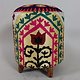 Vintage oriental luxurious Suzani stool chair stool seat cushion cushion stool pouf with antique Suzani upholstery Afghanistan 23/D