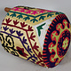 Vintage oriental luxurious Suzani stool chair stool seat cushion cushion stool pouf with antique Suzani upholstery Afghanistan 23/D