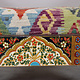 vintage  sofa upholstered in an afghan Kilim  Bank 3 seater couch chair Chaiselongue settees from Afghanistan No:M