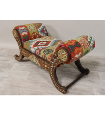 orientalische luxuriöse Sessel sofa Bank Stuhl Couch Chaiselongue settees Longue Sitzbank Polstersofa mit kelim Polsterung Afghanistan Nr:M