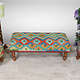 vintage  Bench and stool upholstered withe  Kilim  from Afghanistan No:A