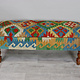 vintage  Bench and stool upholstered withe  Kilim  from Afghanistan No:B