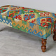 vintage  Bench and stool upholstered withe  Kilim  from Afghanistan No:B