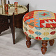 vintage  Bench and stool upholstered withe  Kilim  from Afghanistan No:C