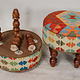 vintage  Bench and stool upholstered withe  Kilim  from Afghanistan No:C