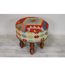 vintage  Bench and stool upholstered withe  Kilim  from Afghanistan No:C