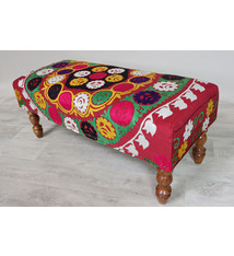 orientalische handbestickt Massivholz orient ottoman Polsterbank Sessel sofa Bank Stuhl Couch Hocker Sitzbank mit Suzani Polsterung  R&W23A