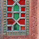 antik orient Massiv Holz handgefertigt und handgeschnitzte Buntglastür doppelflügeltür Tür zimmertür aus Swat-Tal im Norden Pakistans 23/A