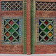 antik orient Massiv Holz handgefertigt und handgeschnitzte Buntglastür doppelflügeltür Tür zimmertür aus Swat-Tal im Norden Pakistans 23/C