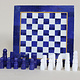 Unique Solid Wood Hand Carved Chess Table Chess Board & Chess Pieces Made From Lapis Lazuli Marble Handmade Chess Set from Afghanistan