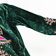 Antique Ottoman Turkmen women's velvet dress , adorned with couched gold thread dress.  No:Must-Samt