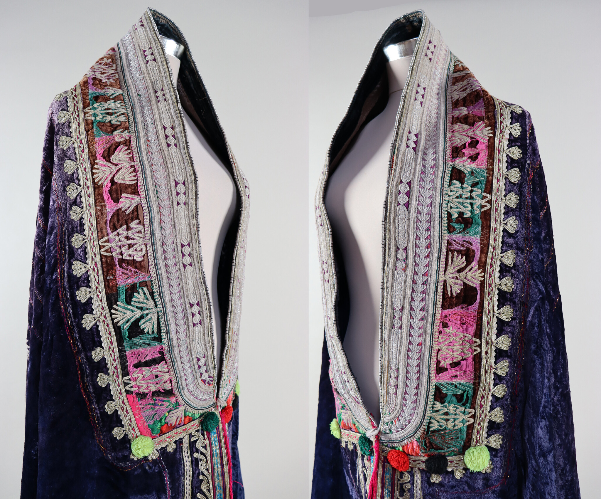 antique original Pakistan Afghanistan nuristan kohistan swat Woman embroidered Shawl headddress No:MUST