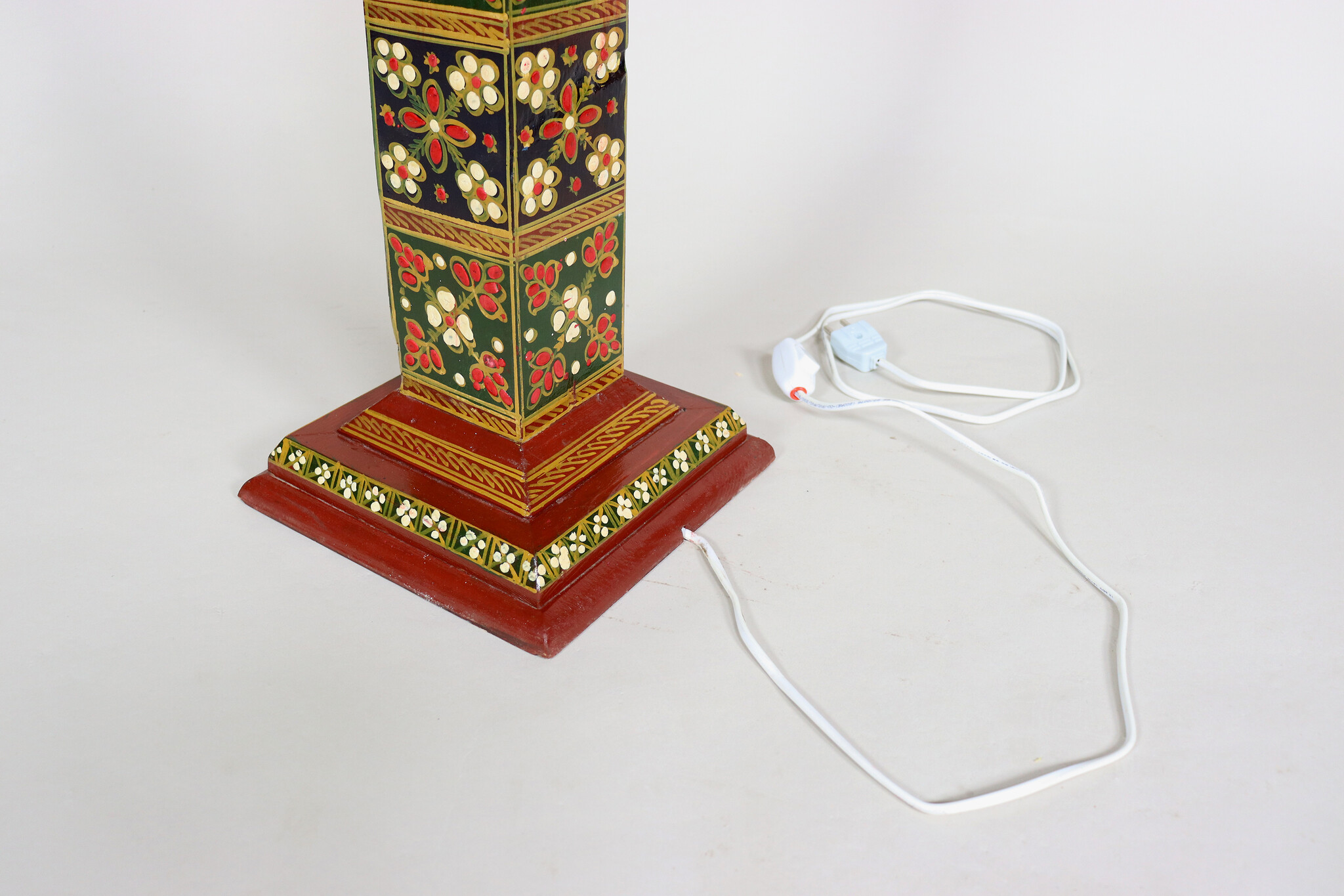 160 cm vintage handmade solid wood with hand-painted relief miniature painting oriental floor lamp floor lamp 23/1