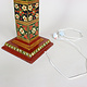 160 cm vintage handmade solid wood with hand-painted relief miniature painting oriental floor lamp floor lamp 23/1