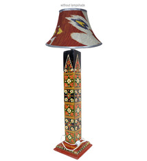 90 cm vintage handgemachte Massivholz mit handbemalt relief Miniaturmalerei orientalische Stehlampe Stehleuchte aus Afghanistan 23/2