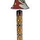 90 cm vintage handmade solid wood with hand-painted relief miniature painting oriental floor lamp floor lamp 23/2