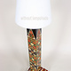 90 cm vintage handmade solid wood with hand-painted relief miniature painting oriental floor lamp floor lamp 23/2