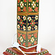 90 cm vintage handmade solid wood with hand-painted relief miniature painting oriental floor lamp floor lamp 23/2