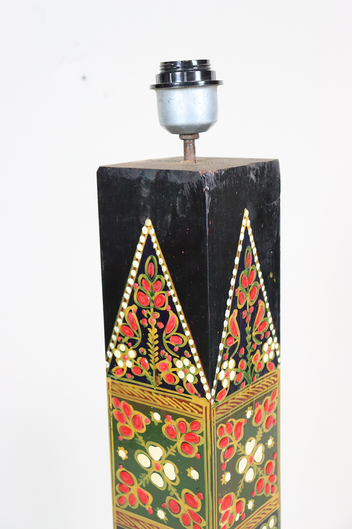 90 cm vintage handmade solid wood with hand-painted relief miniature painting oriental floor lamp floor lamp 23/2