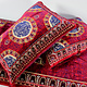 Set of 3 Pcs  1x Mattress  + 2x cushions orient Afghan nomad pillow rug seat floor cushion 1001-night Seating  majlis Toshak توشک   Red 23RMD