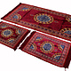 Set of 3 Pcs  1x Mattress  + 2x cushions orient Afghan nomad pillow rug seat floor cushion 1001-night Seating  majlis Toshak توشک   Red 23RMD