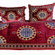 Set of 3 Pcs  1x Mattress  + 2x cushions orient Afghan nomad pillow rug seat floor cushion 1001-night Seating  majlis Toshak توشک   Red 23RMD