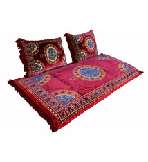 Set of 3 Pcs 1x Mattress + 2x cushions orient Afghan nomad pillow ru 