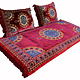 Set of 3 Pcs  1x Mattress  + 2x cushions orient Afghan nomad pillow rug seat floor cushion 1001-night Seating  majlis Toshak توشک   Red 23RMD