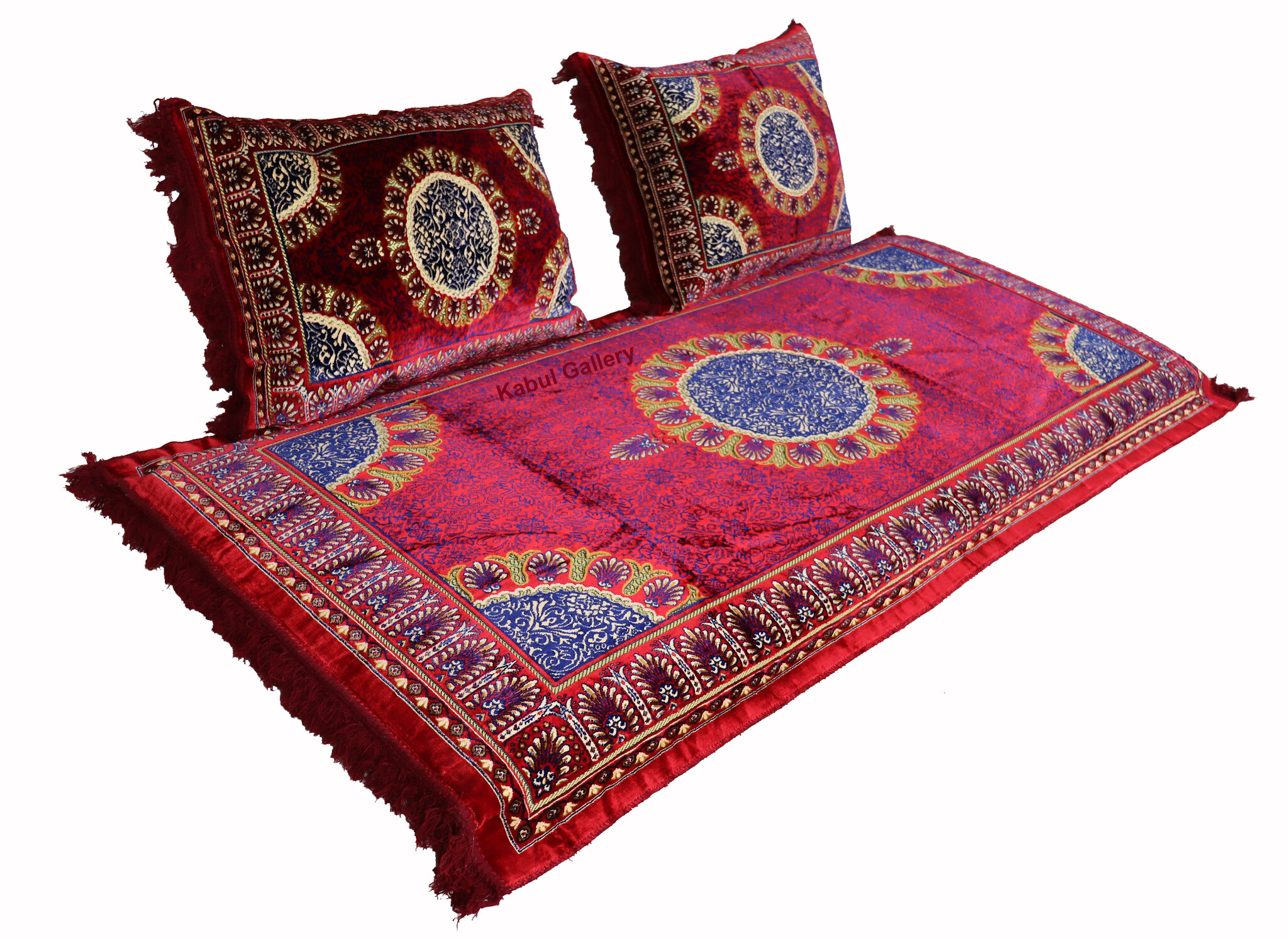 Set of 3 Pcs 1x Mattress + 2x cushions orient Afghan nomad pillow ru 