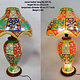 oriental hand made and  Hand Painted Camel Skin leather Lamp table lamp night lamp from Multan Pakistan 23/1