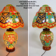 oriental hand made and  Hand Painted Camel Skin leather Lamp table lamp night lamp from Multan Pakistan 23/1