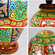 oriental hand made and  Hand Painted Camel Skin leather Lamp table lamp night lamp from Multan Pakistan 23/1