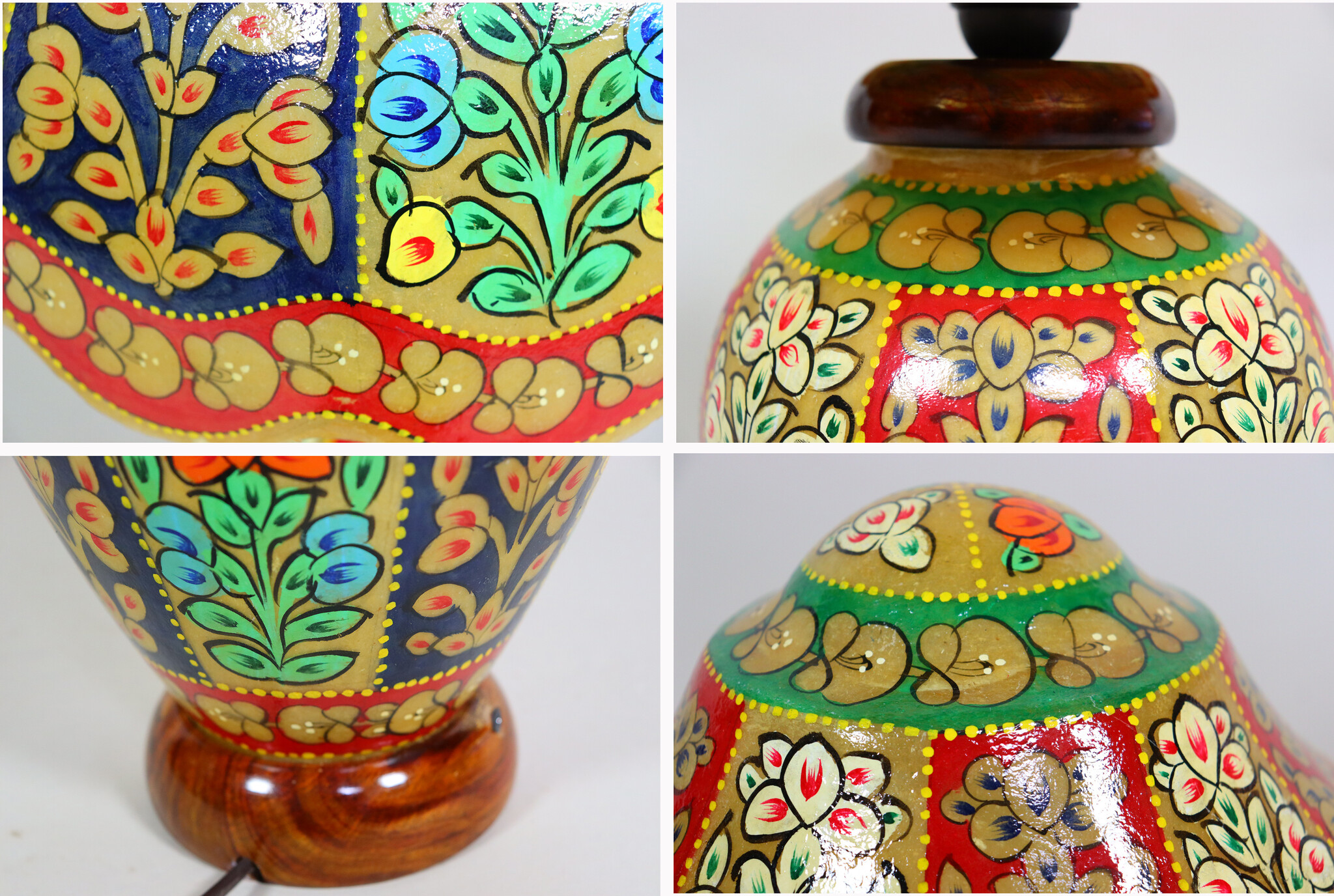 oriental hand made and  Hand Painted Camel Skin leather Lamp table lamp night lamp from Multan Pakistan 23/1