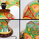 oriental hand made and  Hand Painted Camel Skin leather Lamp table lamp night lamp from Multan Pakistan 23/2