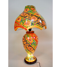 oriental hand made and  Hand Painted Camel Skin leather Lamp table lamp night lamp from Multan Pakistan 23/2