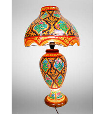 oriental hand made and  Hand Painted Camel Skin leather Lamp table lamp night lamp from Multan Pakistan 23/3