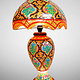 oriental hand made and  Hand Painted Camel Skin leather Lamp table lamp night lamp from Multan Pakistan 23/3