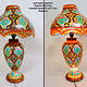 oriental hand made and  Hand Painted Camel Skin leather Lamp table lamp night lamp from Multan Pakistan 23/3