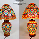 oriental hand made and  Hand Painted Camel Skin leather Lamp table lamp night lamp from Multan Pakistan 23/3