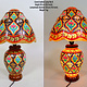 oriental hand made and  Hand Painted Camel Skin leather Lamp table lamp night lamp from Multan Pakistan 23/3